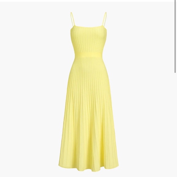 Commense Yellow Ribbed Maxi Sundress - Picture 2 of 4